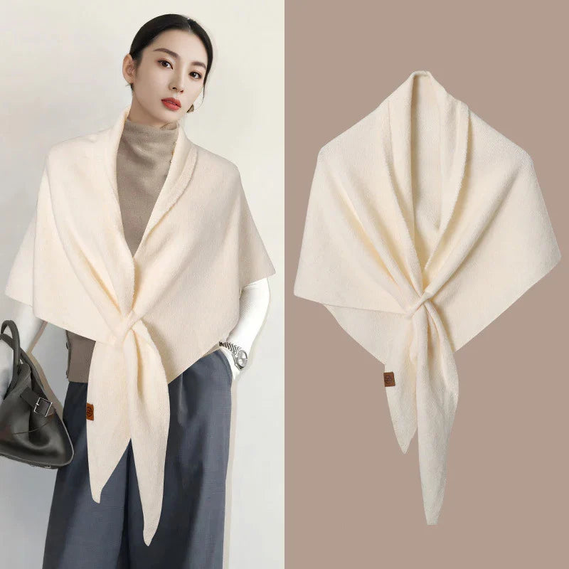 Echarpe triangulaire en laine pour femmes pour l'automne et l'hiver