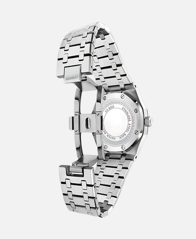 Elégante montre-bracelet pour homme 41mm avec boîtier en acier inoxydable