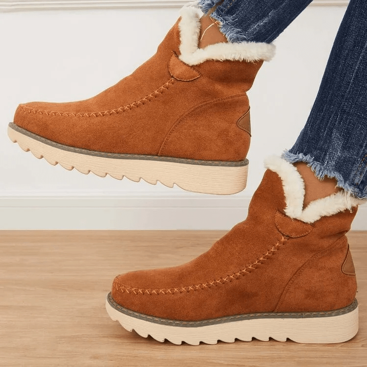 Bottes d'hiver pour dames super confortables et chaudes - antidérapantes et avec doublure douce