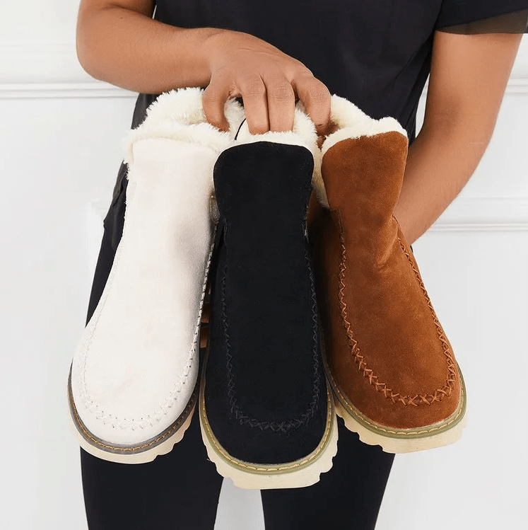 Bottes d'hiver pour dames super confortables et chaudes - antidérapantes et avec doublure douce
