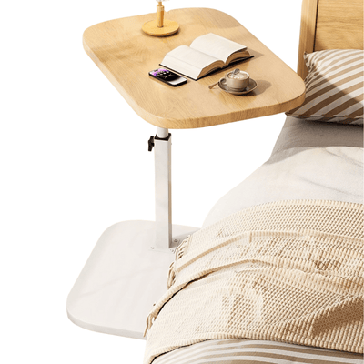 ADJUSTA - Table d'appoint réglable avec plateau en bois et structure en métal