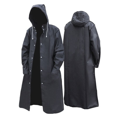 Imperméable long à capuche pour homme