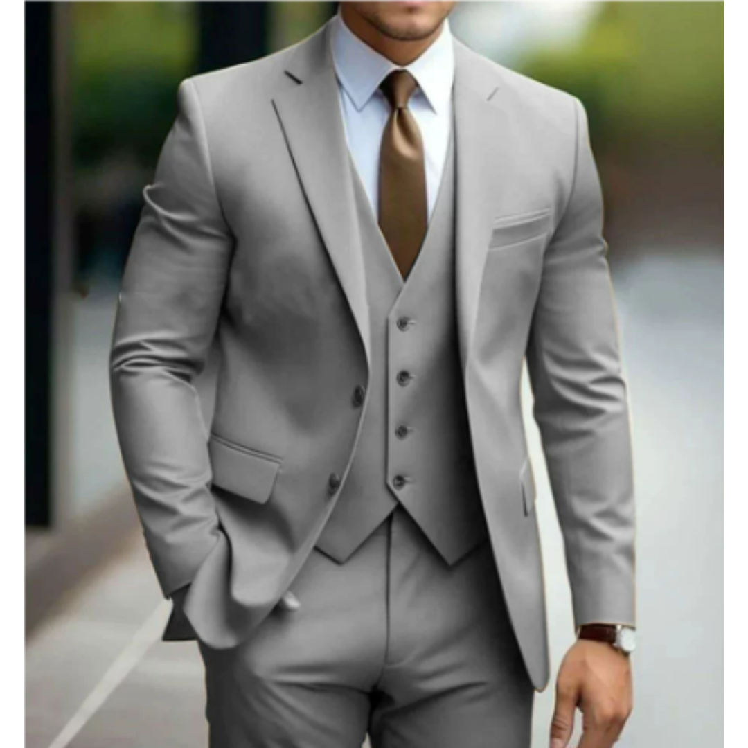 Costume d'invité de mariage 3 pièces pour homme | Deux boutons