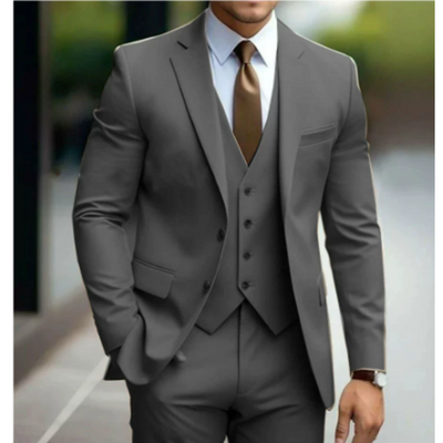 Costume d'invité de mariage 3 pièces pour homme | Deux boutons