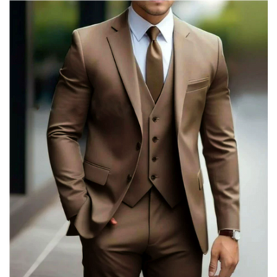 Costume d'invité de mariage 3 pièces pour homme | Deux boutons