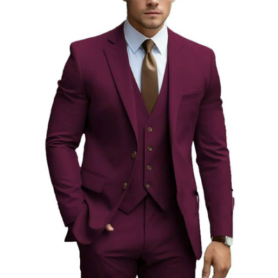 Costume d'invité de mariage 3 pièces pour homme | Deux boutons