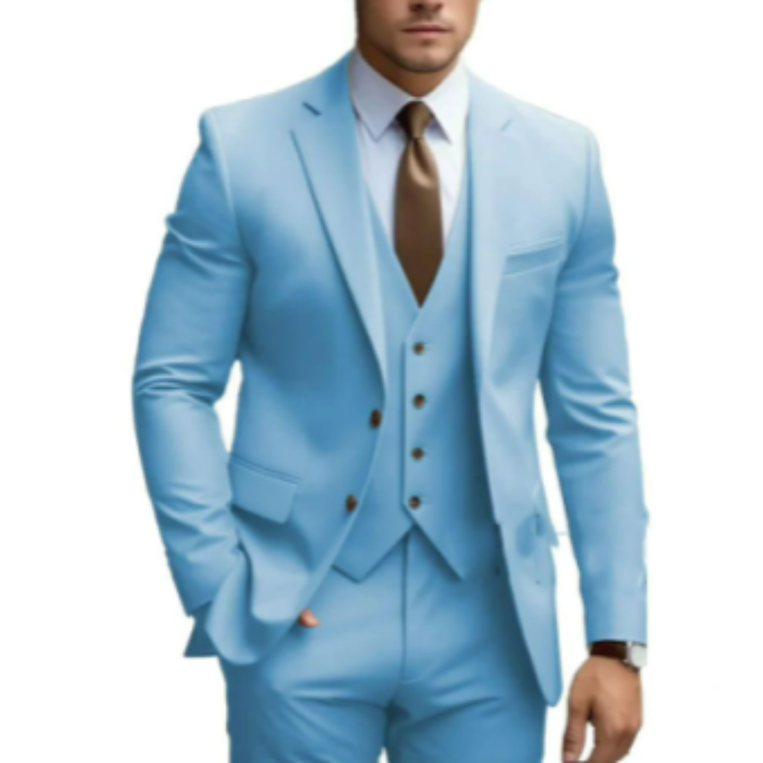 Costume d'invité de mariage 3 pièces pour homme | Deux boutons