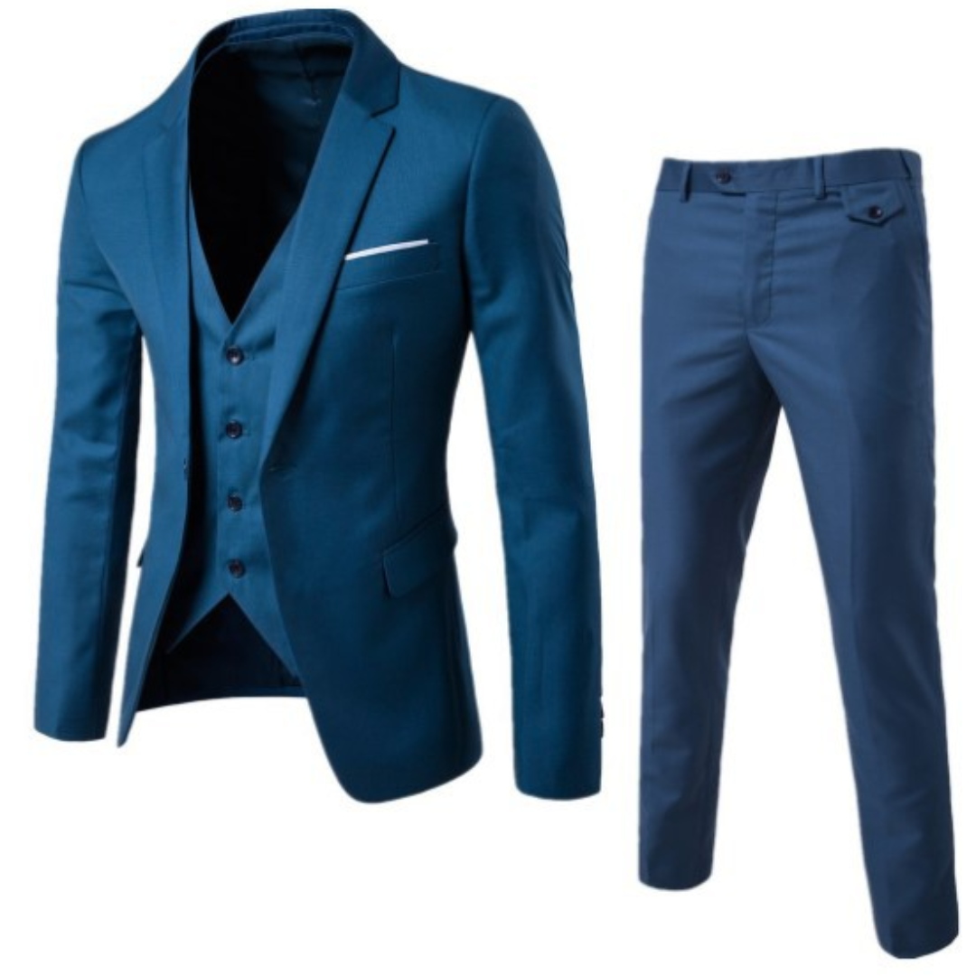 Ensemble de costume de mariage classique | 3 pièces