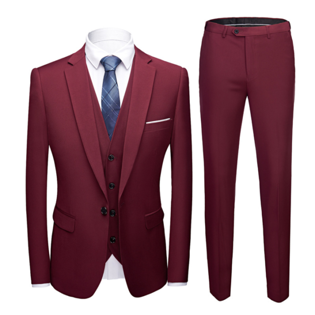 Ensemble de costume de mariage classique | 3 pièces