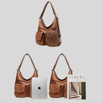 Vintpack – Sac à Dos Compact en Cuir Clouté