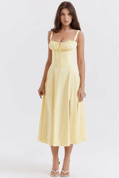 Robe midi avec corset pour femmes