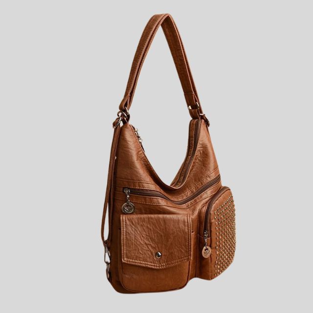 Vintpack – Sac à Dos Compact en Cuir Clouté