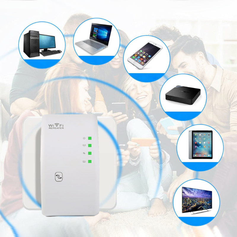Amplificador de señal WiFi inalámbrico: extensor de Internet confiable para el hogar y la oficina