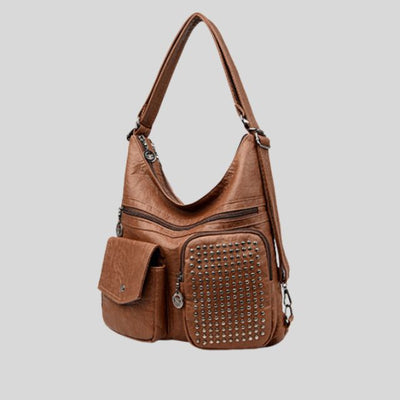 Vintpack – Sac à Dos Compact en Cuir Clouté