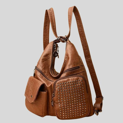 Vintpack – Sac à Dos Compact en Cuir Clouté