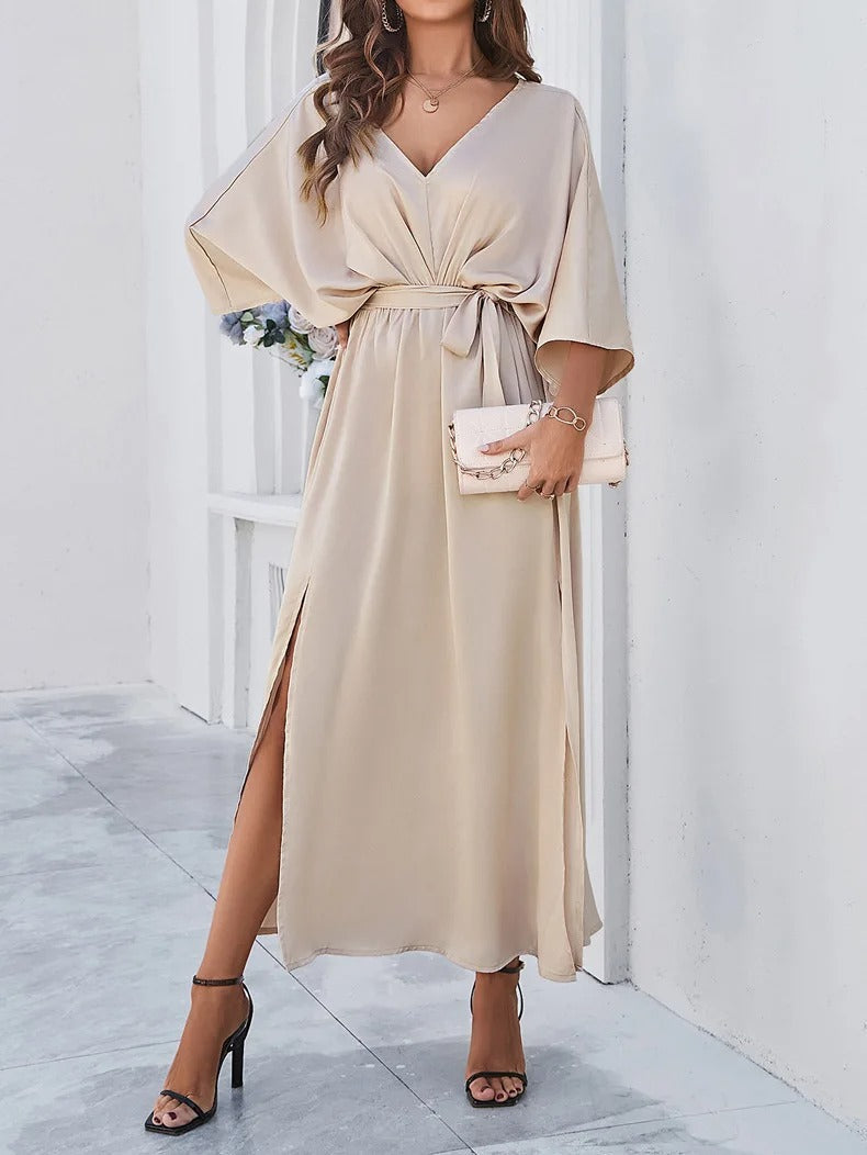 Marzena - Robe élégante à col en V pour femmes