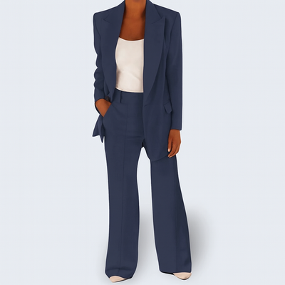 Marine Blue Woman's Blazer and Pants Set