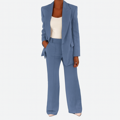 Blue Woman's Blazer and Pants Set