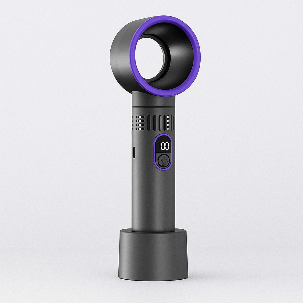 Gray Bladeless USB Fan