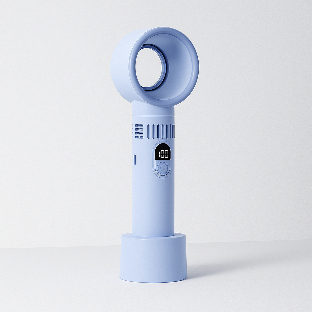 Blue Bladeless USB Fan
