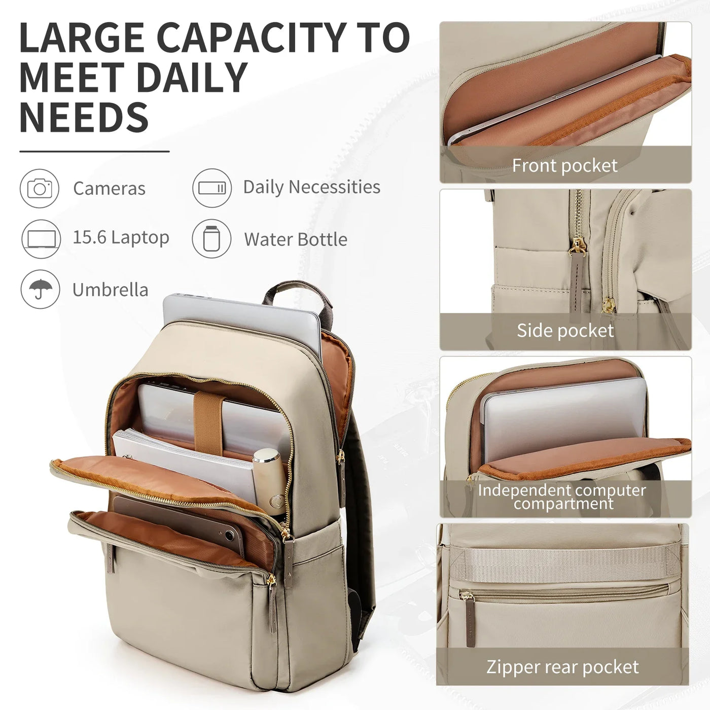Spacious backpack (20-35 liters)
