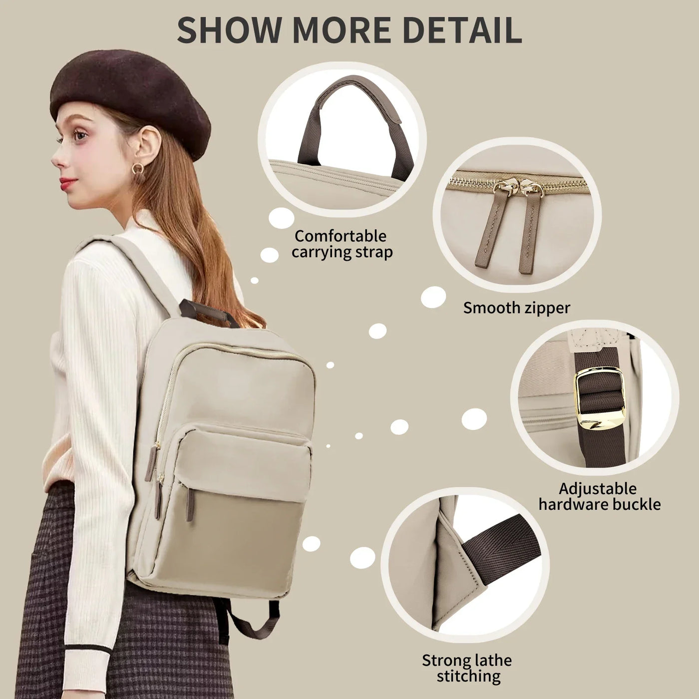 Spacious backpack (20-35 liters)