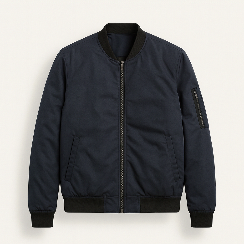 Dark Blue Bomber Jacket