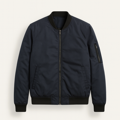 Dark Blue Bomber Jacket