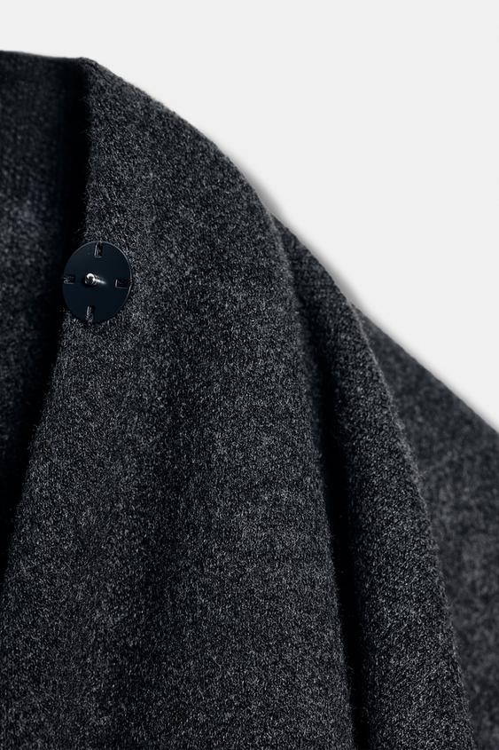 Black supple cape jacket for women