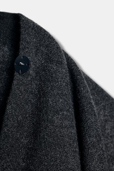 Black supple cape jacket for women