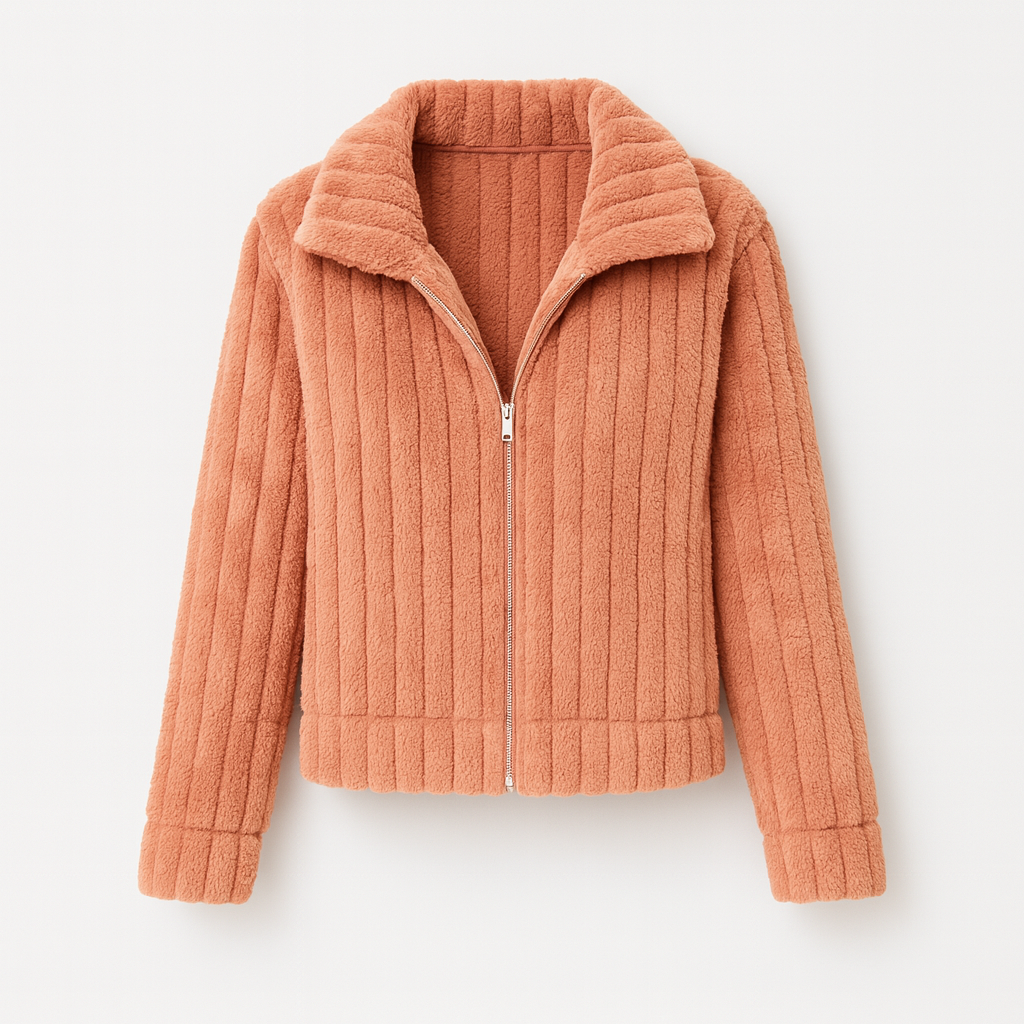 Pink Women's Long Fleece Jacket