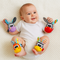 Soft fabric sensory rattle toy set for baby