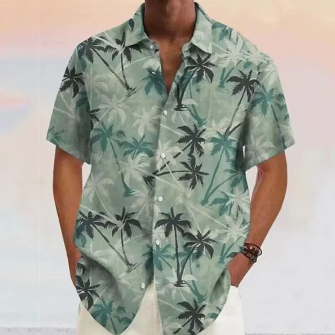 Vicente - Chemise aérée avec imprimé noix de coco