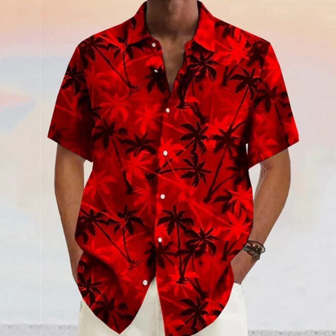 Vicente - Chemise aérée avec imprimé noix de coco