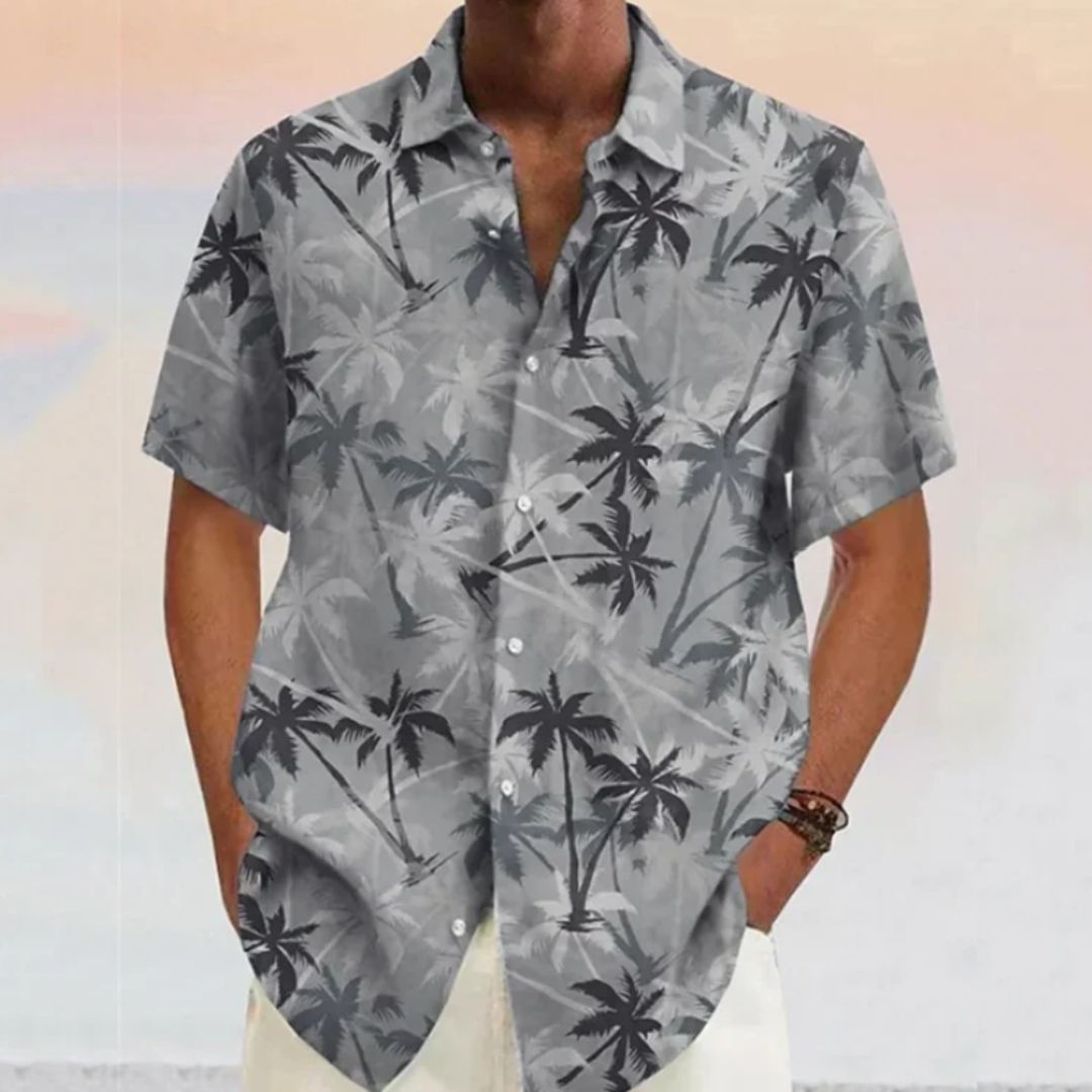 Vicente - Chemise aérée avec imprimé noix de coco