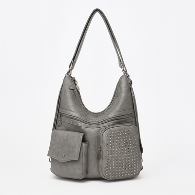 Gray Leather Bag