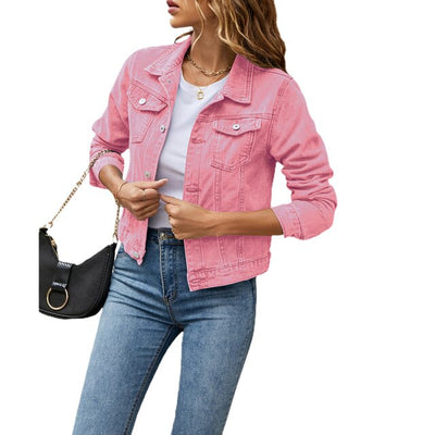Veste en denim élégante en coton - Femmes
