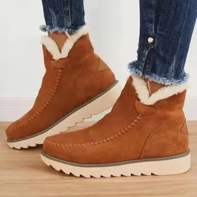 Botas de invierno de mujer con suela gruesa, cómodas y cálidas.