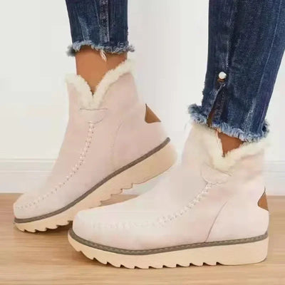 Botas de invierno de mujer con suela gruesa, cómodas y cálidas.