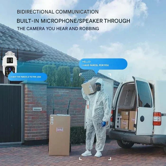 FORTICAM 4K - Caméra de sécurité sans fil alimentée par énergie solaire avec double objectif et vision nocturne