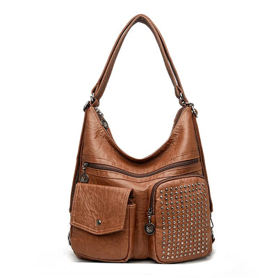 Vintpack – Sac à Dos Compact en Cuir Clouté