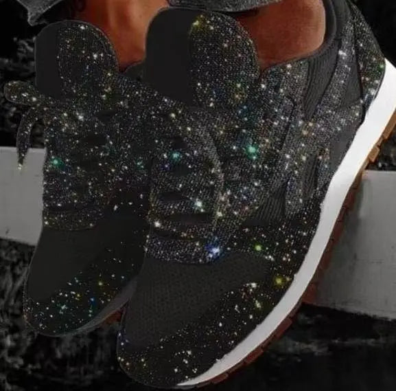 Chaussures décontractées à paillettes pour dames