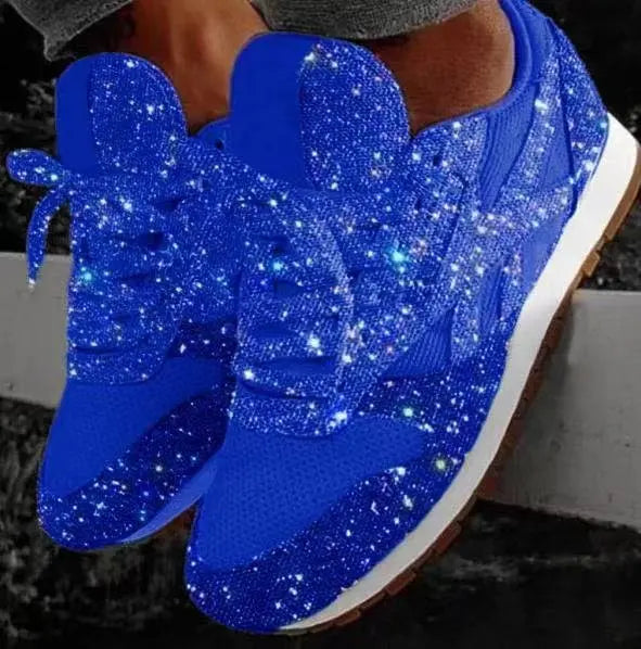 Chaussures décontractées à paillettes pour dames