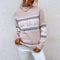 Suéter de cuello alto acanalado de lana para mujeres - especial invierno