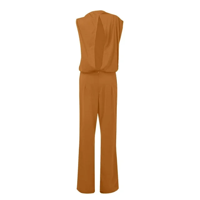 Wide-leg jumpsuit for women | An elegant one-shoulder