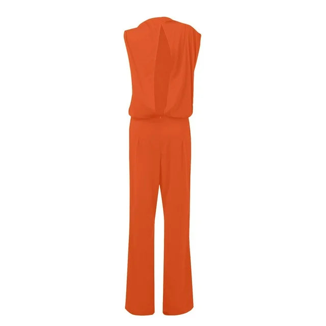 Wide-leg jumpsuit for women | An elegant one-shoulder