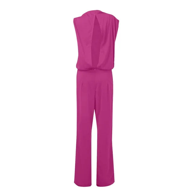 Wide-leg jumpsuit for women | An elegant one-shoulder