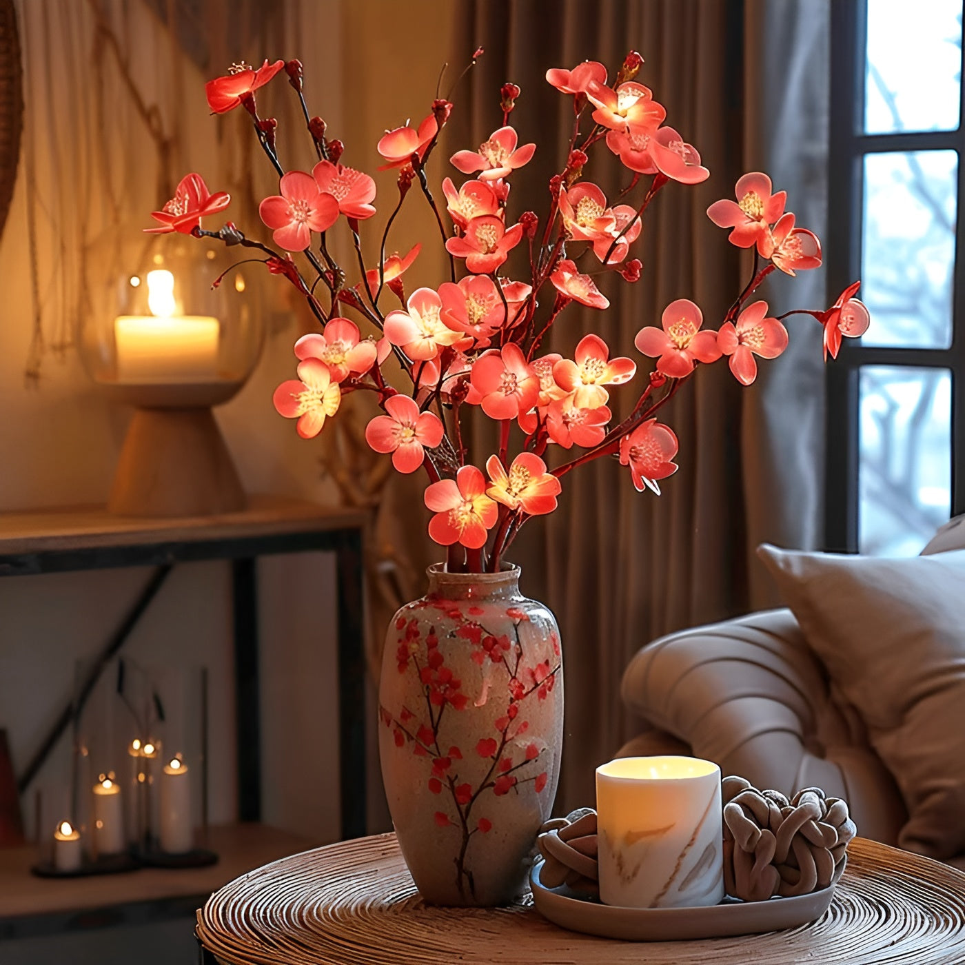 EverLeaf LED Decorative Branch Lamp - Design naturel élégant pour la décoration de la maison et du bureau