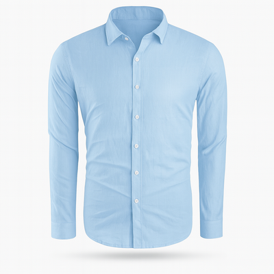 Blue Men's Linen Shirt