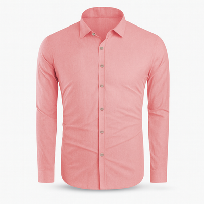 Pink Men's Linen Shirt